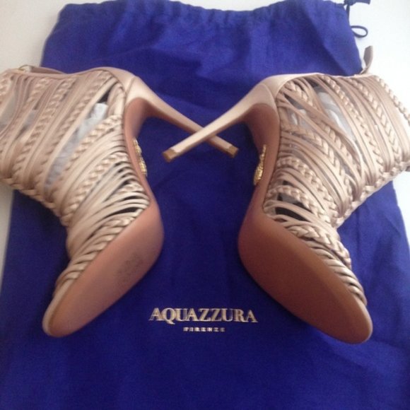 Aquazzura Shoes - Aquazzura Goddess Strappy Heels Size 35 NWOT